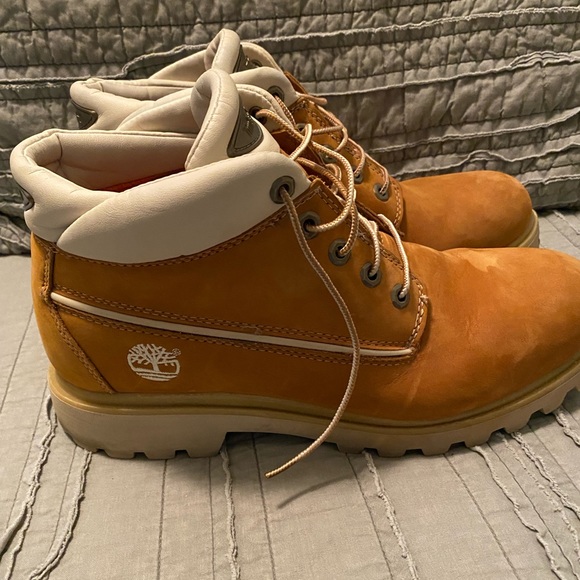 Timberland Tan Nubuck Leather Boots men size 11 - Picture 2 of 8